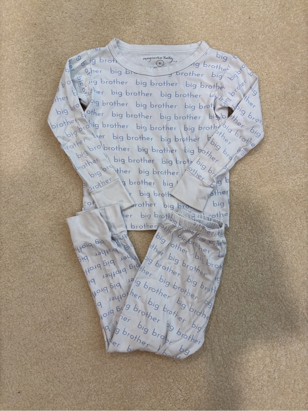 Magnolia Baby Big Brother Pajama Set Size 6